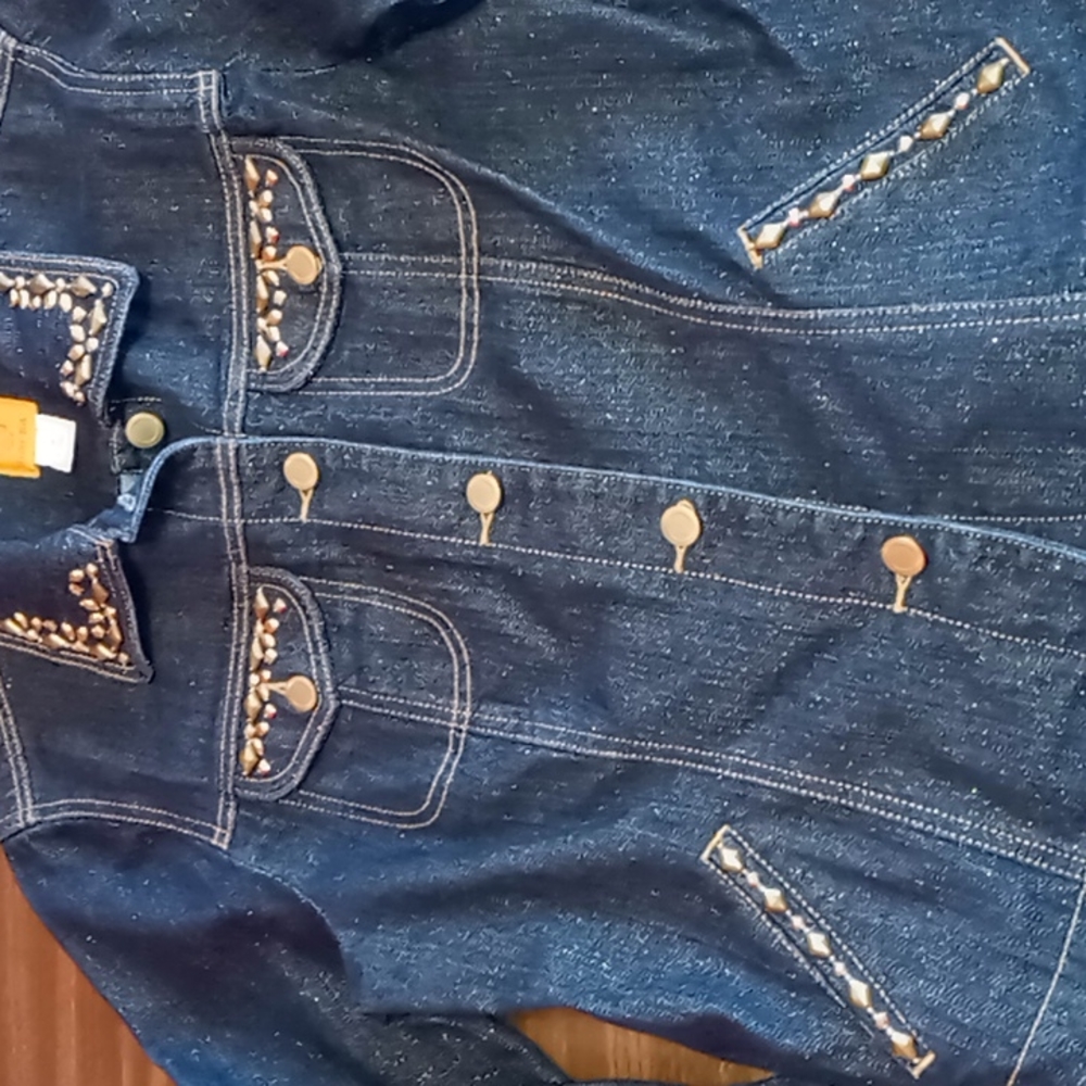 Ruby Rd Sparkle Jean Jacket With Embellishments S… - image 3